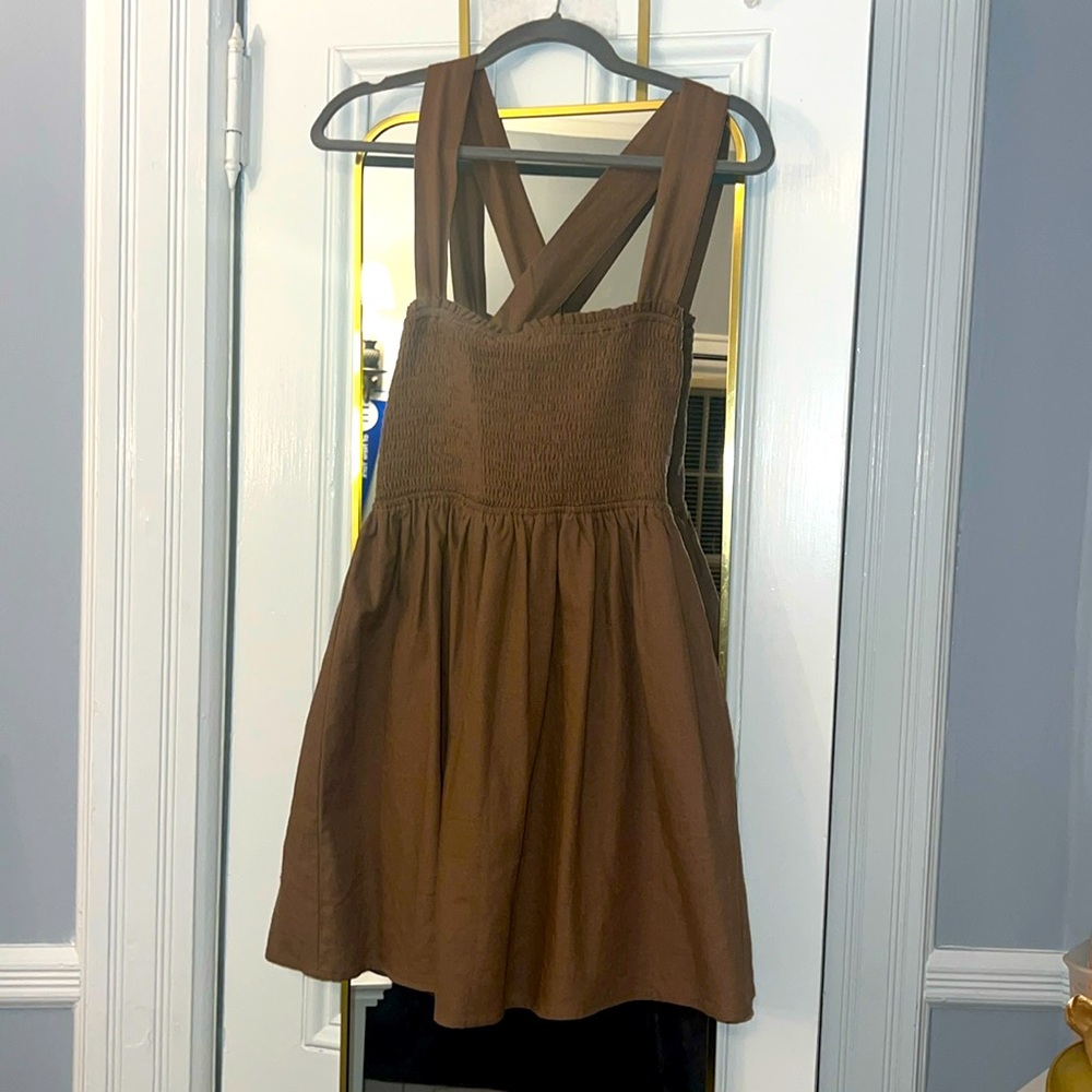 Brown mini dress